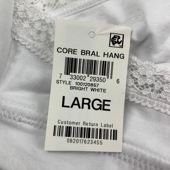 Jenni Women's 3-Pack On Repeat Wide Lace Trim White Pullover Bralette Size L NWT - Picture 5 of 9